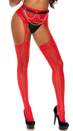 Shredded Love Garter Stockings