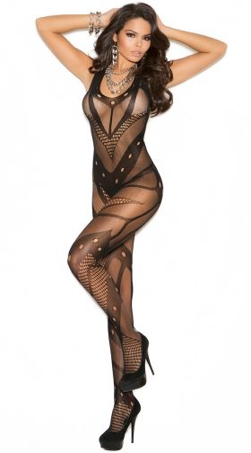 Seamless Net Crochet Bodystocking