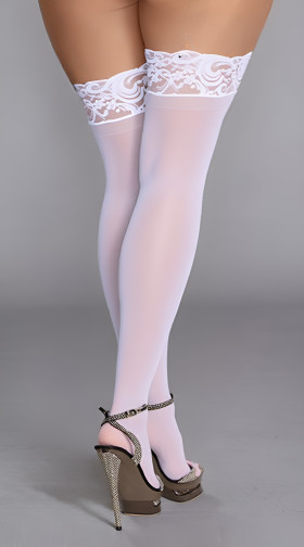 Plus Size Stay Up Thigh High Stockings