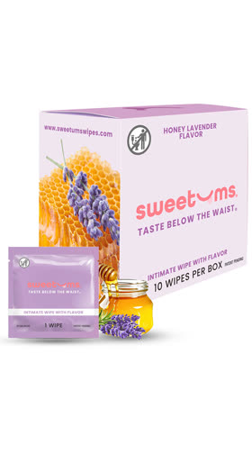 Sweetums Intimate Wipes Honey Lavender Flavor