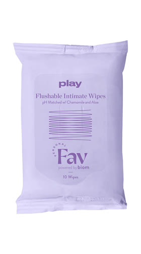 Personal Fav Play Flushable Intimate Wipe 10pk