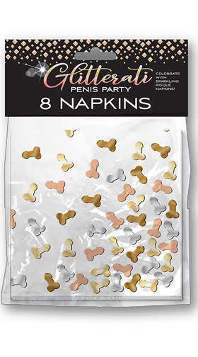 Glitterati Penis Party Napkins