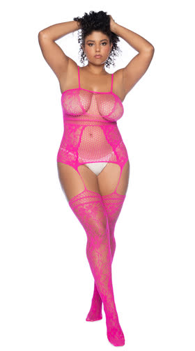 Plus Size Seamless Stunner Bodystocking Dress