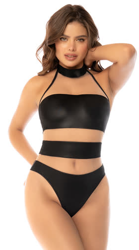 Striped in Nude Bodysuit