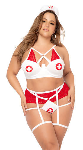 Plus Size Resuscitate Me Nurse Lingerie Costume