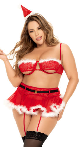 Plus Size Mama Noel Lingerie Costume