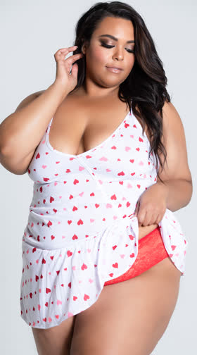 Plus Size Rise A Love Pajama Short Set
