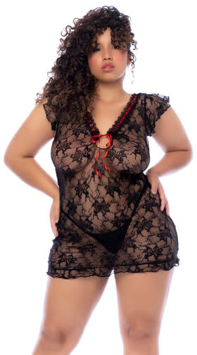 Queen Romantic Floral Babydoll