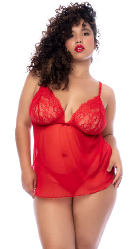 Queen Belle Noir Babydoll Set