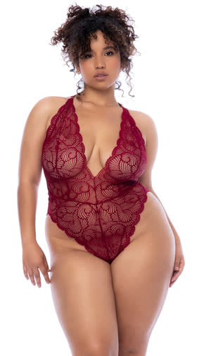 Queen Wavy Lace Teddy