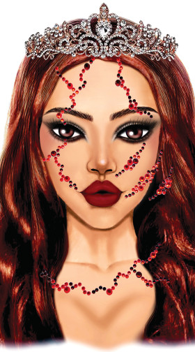 Bloody Face Jewels Sticker