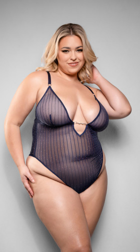 Plus Size Celeste Rhinestone Teddy
