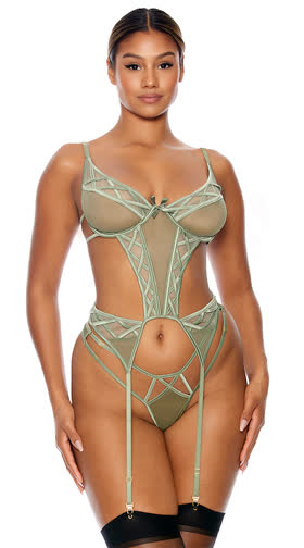 Can't Cross Me Bustier Set
