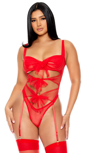 Triple Wrapped Tulle Bow Teddy