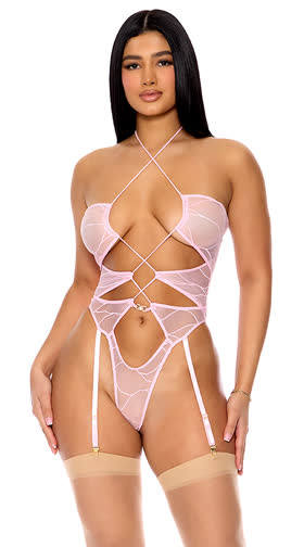 Pull My Strings Mesh Halter Teddy