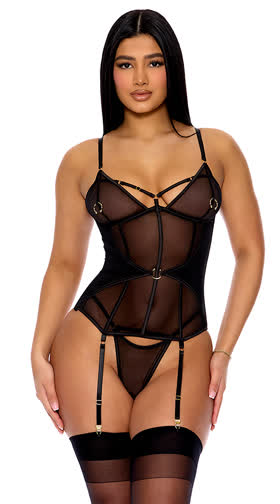 Piercing Desire Mesh Bustier Set