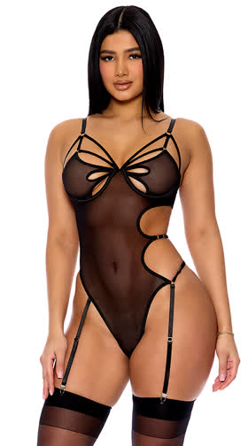Feeling Butterflies Mesh Teddy