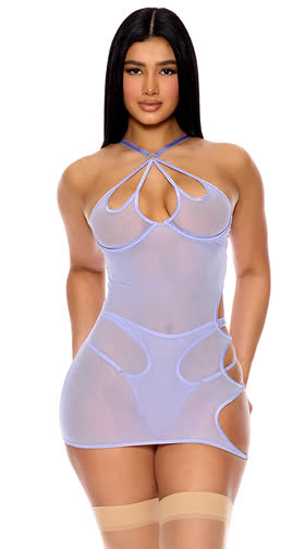 Feeling Butterflies Mesh Chemise Set