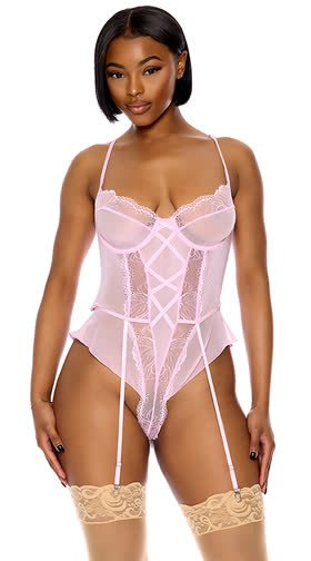 All The Frills Lace and Ruffles Teddy