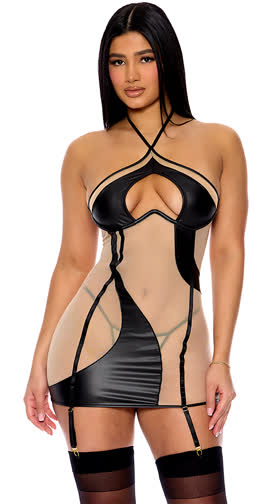 Catch My Wave Mesh Chemise Set