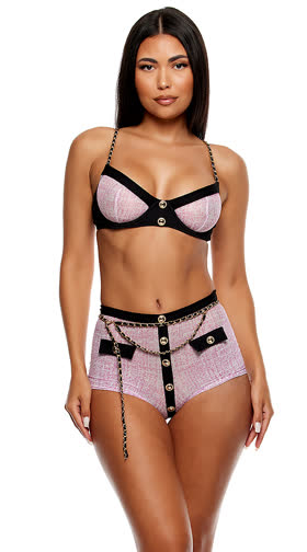 Keep It Classy Mesh Bra & Brief Set