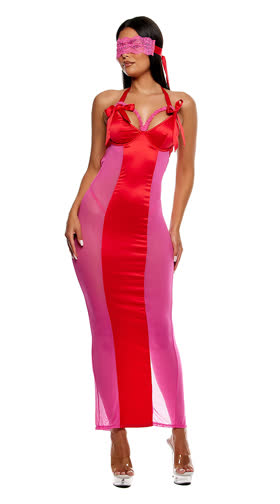 No Strings Attached Satin Nightgown Set