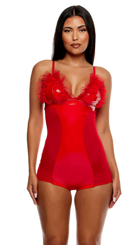 Show And Tulle Vinyl Romper