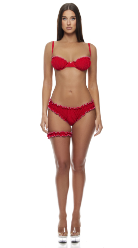 Shimmer Nights Ruched Bra Lingerie Set