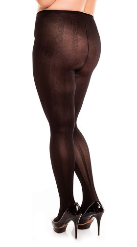 Plus Size Sheer Striped Pantyhose 
