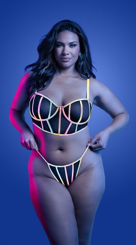 Plus Size Solar Flare Bra And Panty