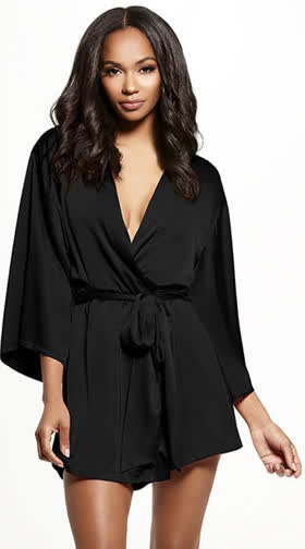Helena Satin and Lace Robe