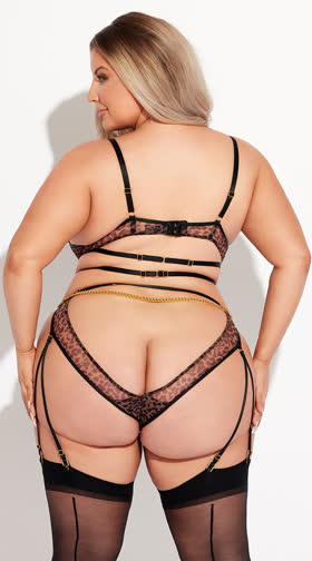 Plus Size Chantal Leopard Teddy