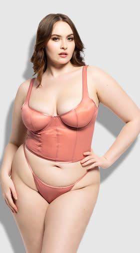 Plus Size Yvonne Unlined Bustier Set