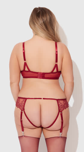Plus Size Eden Embroidered Bra Set