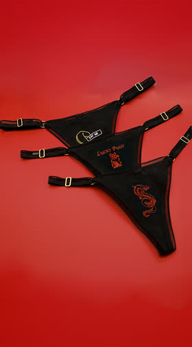 Plus Size Year of the Dragon G-String 3-Pack