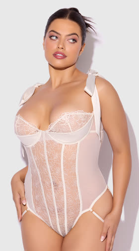 Plus Size Rosalie Bridal Teddy
