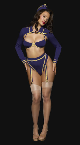 Plus Flying High Pilot Lingerie Costume Set
