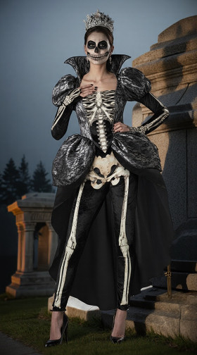 Regal Skeleton Queen Costume
