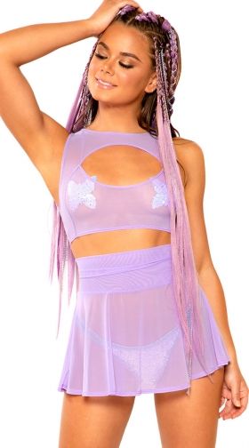 Latitude Mesh Skater Skirt