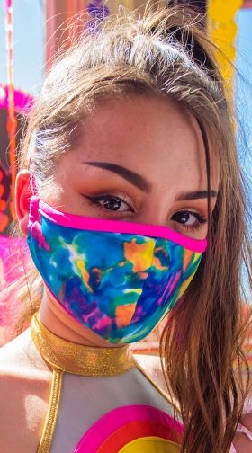 Mesmerizing Tie Dye Tailored Face Mask