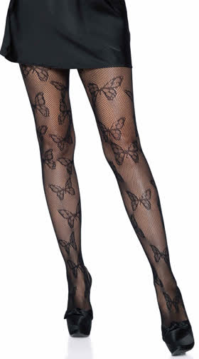 Butterfly Fishnet Pantyhose