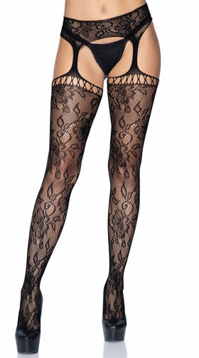 Gardenia Lace Suspender Pantyhose