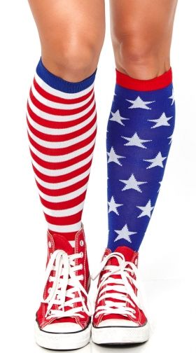 Stars & Stripes Knee High Socks