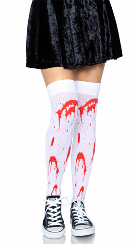 Feeding Frenzy Bloody Zombie Thigh Highs