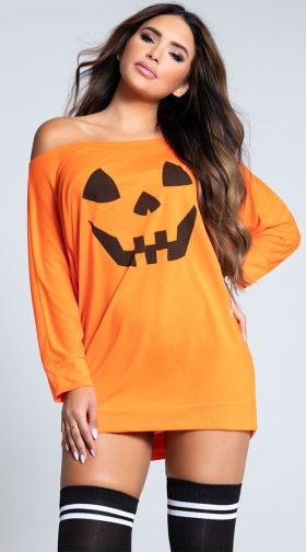 Loose Pumpkin Tank Dress
