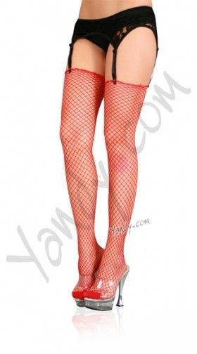 Diamond Net Stocking with Unfinished Top