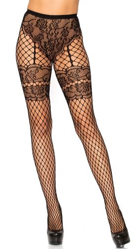 French Cut Lace Netted Tights