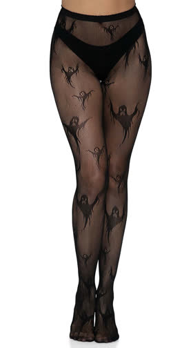 Spooky Ghost Fishnet Tights