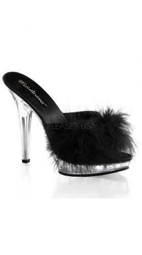 Black Satin-Fur/Clear