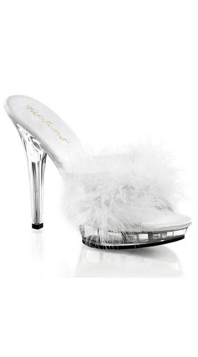 White Satin-Fur/Clear